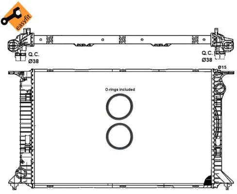 Variklio aušinimo radiatorius NRF 53064