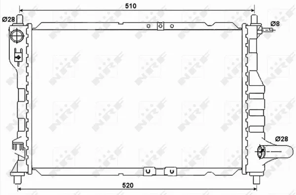 Variklio aušinimo radiatorius NRF 53068