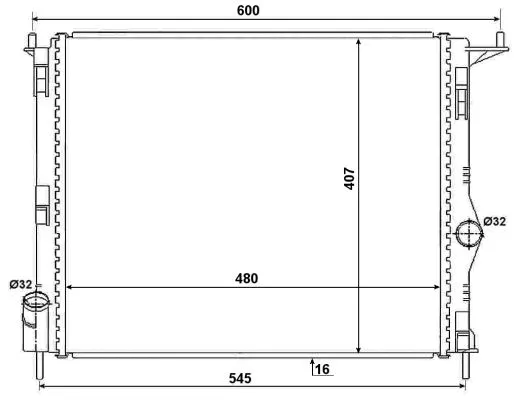 Variklio aušinimo radiatorius NRF 53069A