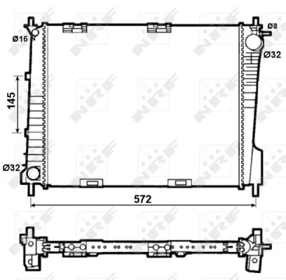 Variklio aušinimo radiatorius NRF 53077