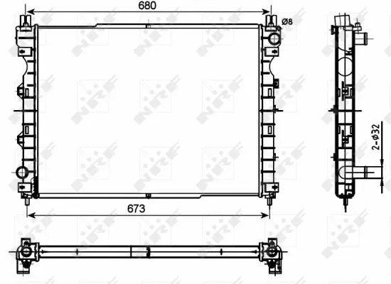 Variklio aušinimo radiatorius NRF 53096