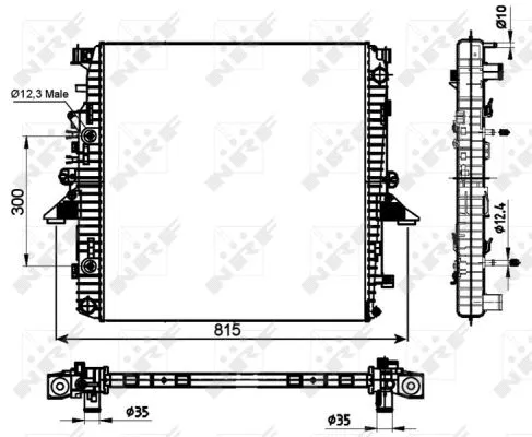 Variklio aušinimo radiatorius NRF 53097
