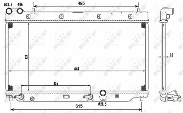 Variklio aušinimo radiatorius NRF 53110