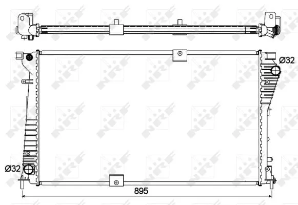 Variklio aušinimo radiatorius NRF 53123