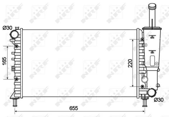 Variklio aušinimo radiatorius NRF 53124