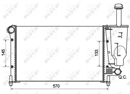 Variklio aušinimo radiatorius NRF 53128A
