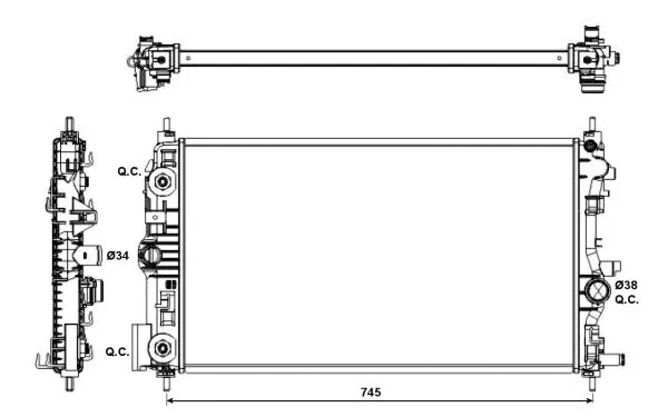 Variklio aušinimo radiatorius NRF 53143