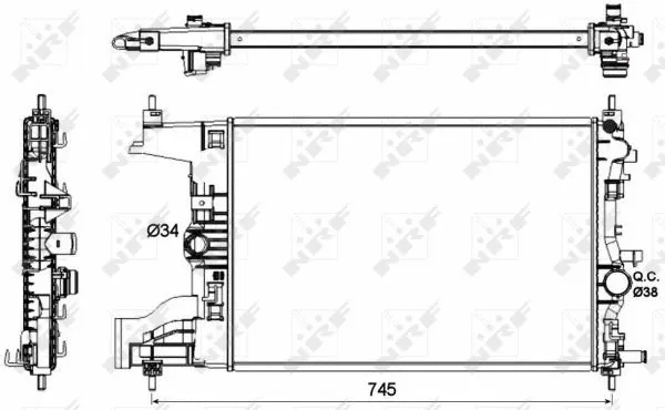 Variklio aušinimo radiatorius NRF 53148