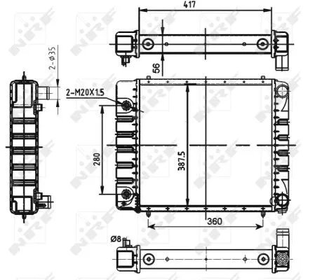 Variklio aušinimo radiatorius NRF 53149