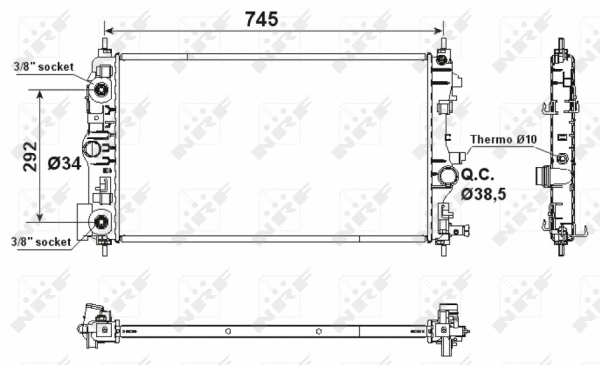 Variklio aušinimo radiatorius NRF 53159