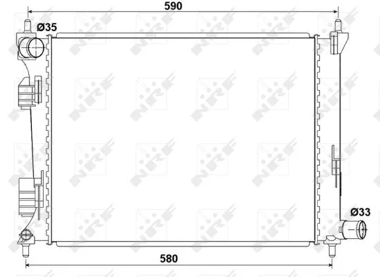 Variklio aušinimo radiatorius NRF 53166