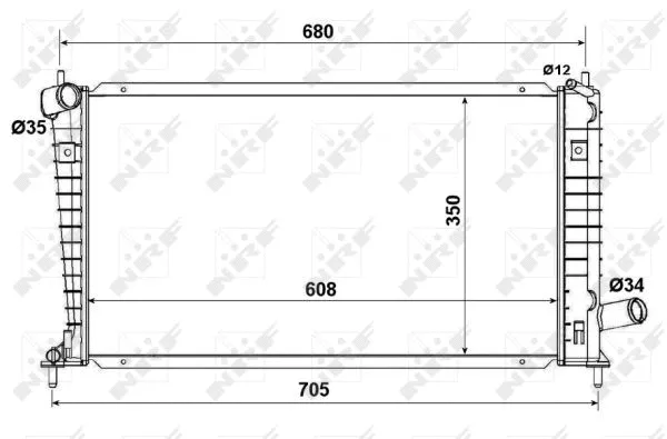 Variklio aušinimo radiatorius NRF 53189