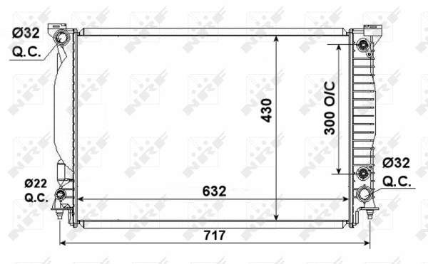 Variklio aušinimo radiatorius NRF 53190