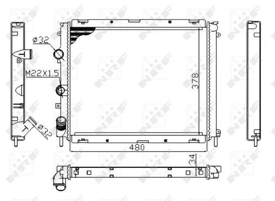 Variklio aušinimo radiatorius NRF 53209A