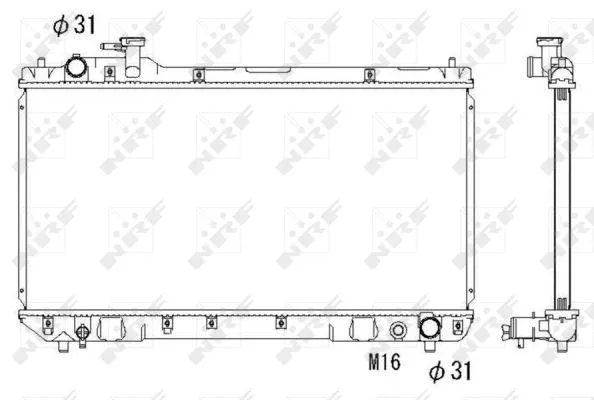 Variklio aušinimo radiatorius NRF 53275