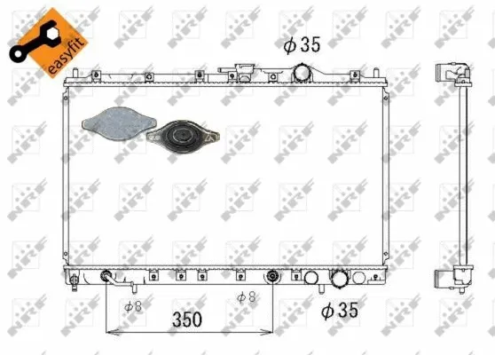 Variklio aušinimo radiatorius NRF 53304
