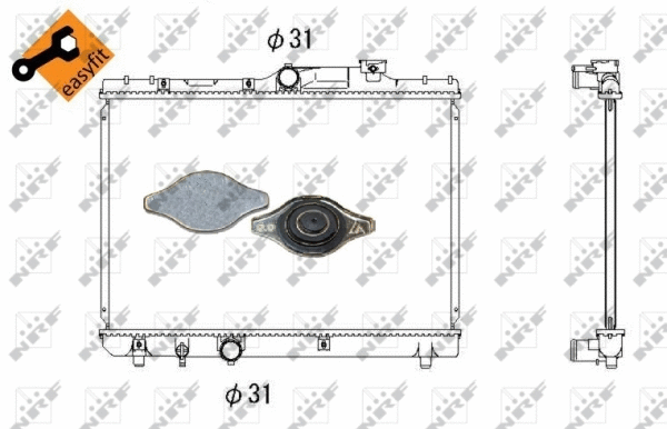 Variklio aušinimo radiatorius NRF 53339
