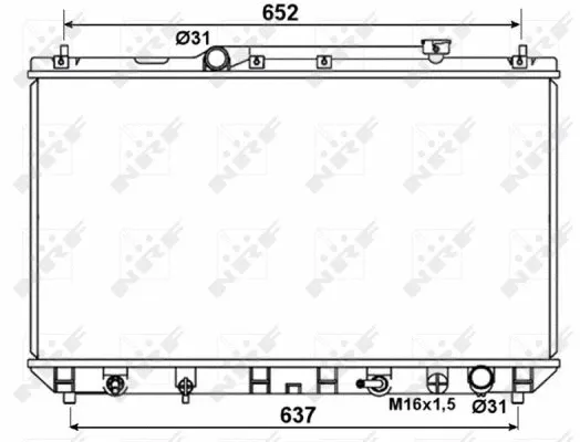 Variklio aušinimo radiatorius NRF 53374
