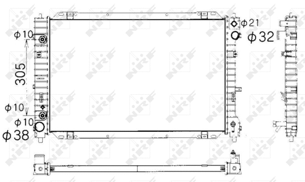 Variklio aušinimo radiatorius NRF 53377