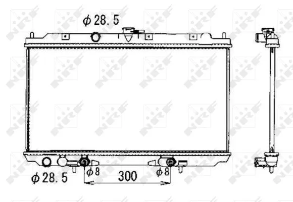 Variklio aušinimo radiatorius NRF 53390