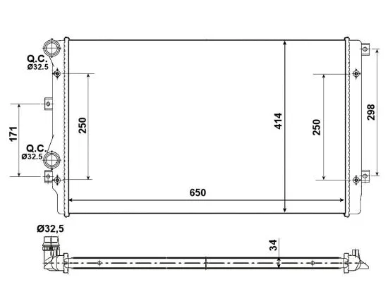 Variklio aušinimo radiatorius NRF 53406A