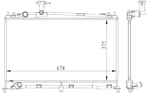 Variklio aušinimo radiatorius NRF 53411