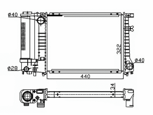 Variklio aušinimo radiatorius NRF 53426A