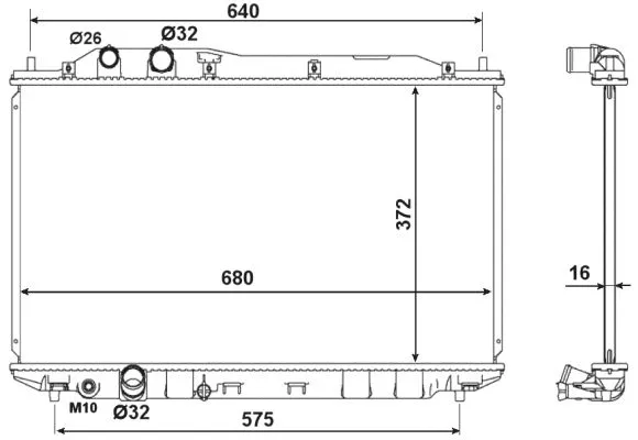 Variklio aušinimo radiatorius NRF 53534