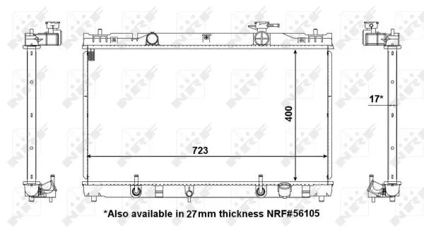 Variklio aušinimo radiatorius NRF 53587