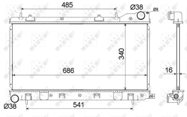 Variklio aušinimo radiatorius NRF 53595