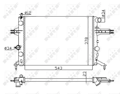 Variklio aušinimo radiatorius NRF 53628A