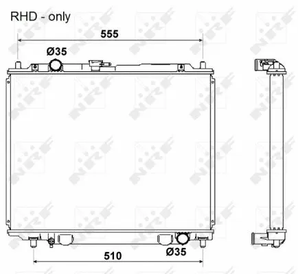 Variklio aušinimo radiatorius NRF 53666