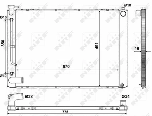 Variklio aušinimo radiatorius NRF 53681