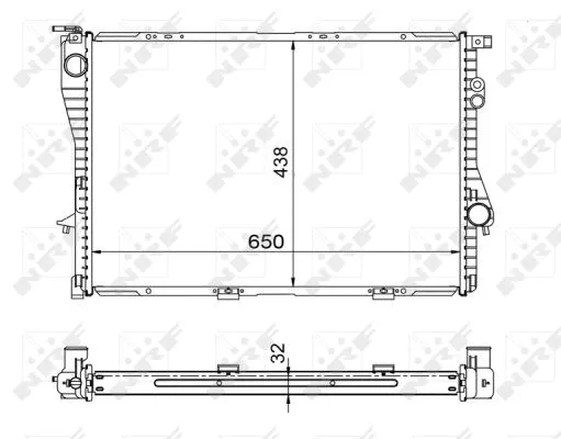 Variklio aušinimo radiatorius NRF 53722