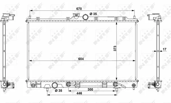 Variklio aušinimo radiatorius NRF 53778