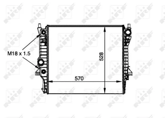 Variklio aušinimo radiatorius NRF 53805
