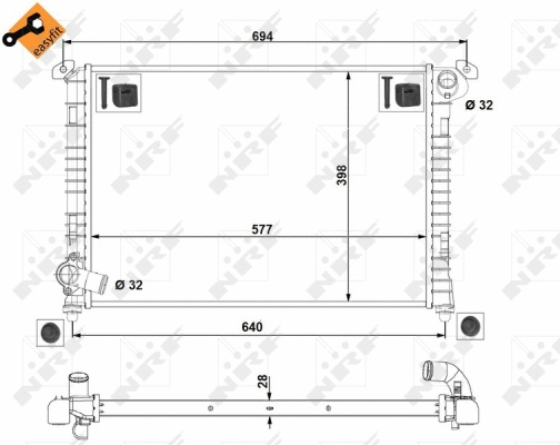 Variklio aušinimo radiatorius NRF 53807