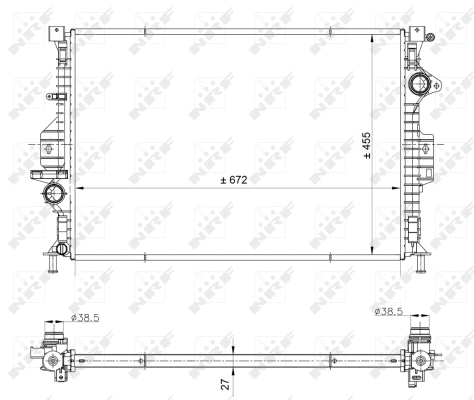 Variklio aušinimo radiatorius NRF 53812