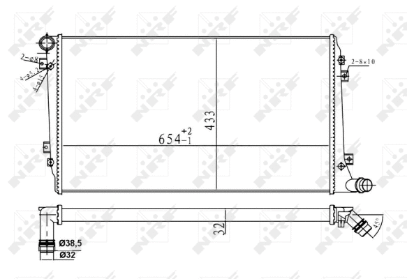 Variklio aušinimo radiatorius NRF 53814A