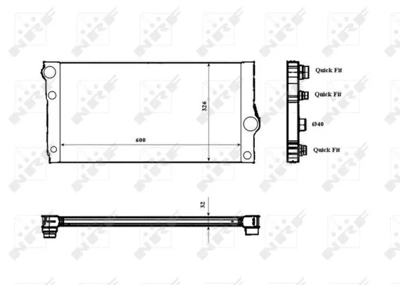 Variklio aušinimo radiatorius NRF 53817