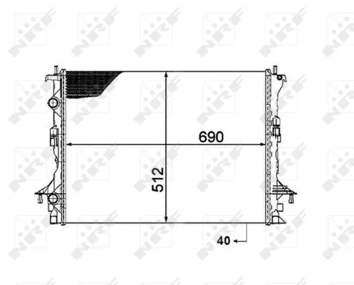 Variklio aušinimo radiatorius NRF 53820
