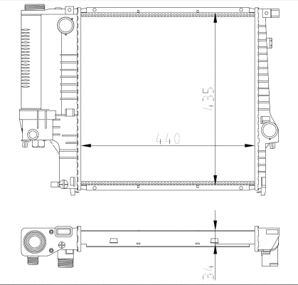 Variklio aušinimo radiatorius NRF 53849A
