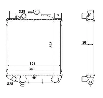 Variklio aušinimo radiatorius NRF 53881
