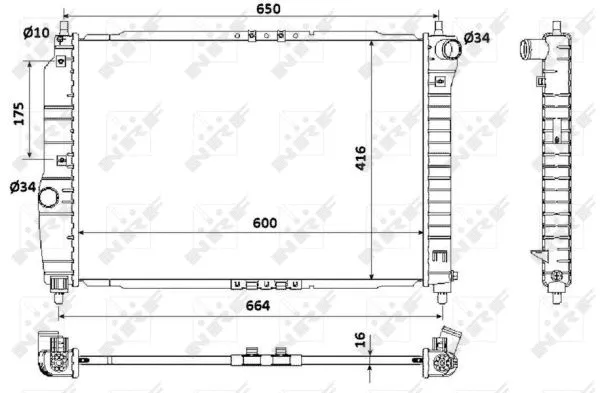 Variklio aušinimo radiatorius NRF 53902A