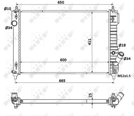 Variklio aušinimo radiatorius NRF 53903