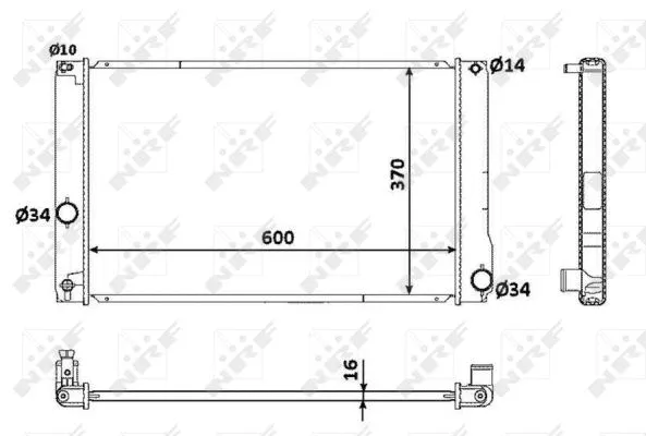 Variklio aušinimo radiatorius NRF 53926