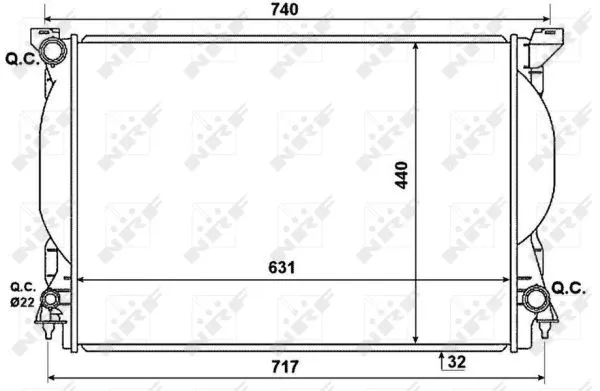 Variklio aušinimo radiatorius NRF 53957