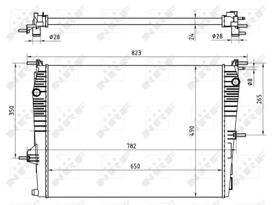 Variklio aušinimo radiatorius NRF 53965