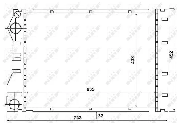 Variklio aušinimo radiatorius NRF 53975