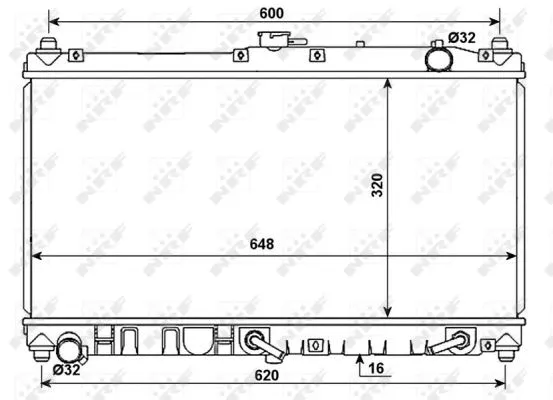 Variklio aušinimo radiatorius NRF 53977